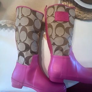 Vintage Coach Rain Boots Size 7